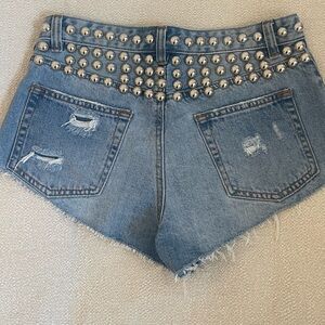 Pull & Bear studded jean shorts - NEVER WORN , like new!